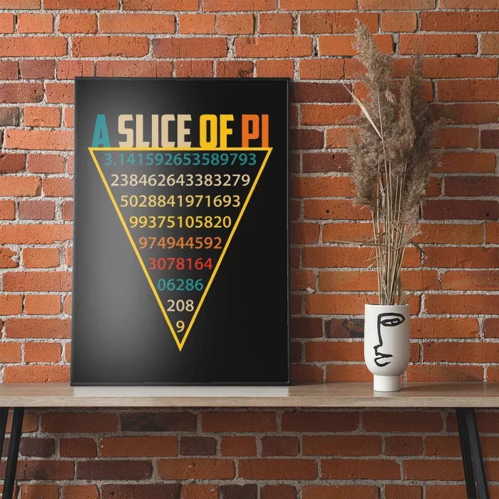 Slice of Pi Day for  3.14 Pi Symbol Poster