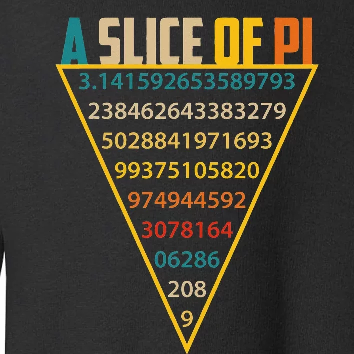 Slice of Pi Day for  3.14 Pi Symbol Toddler Sweatshirt