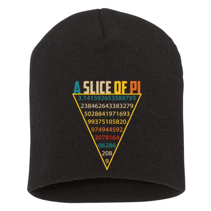 Slice of Pi Day for  3.14 Pi Symbol Short Acrylic Beanie