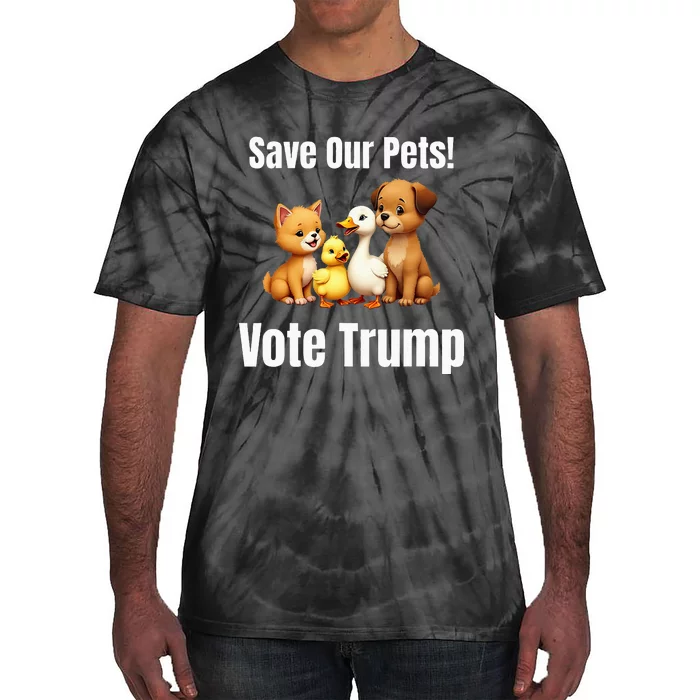 Save Our Pets Vote Trump Political Tie-Dye T-Shirt