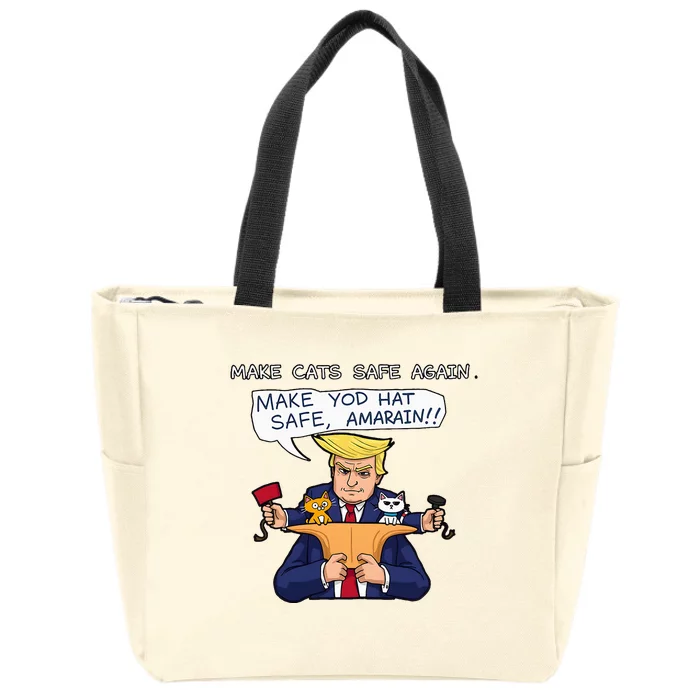 Save Our Pets Cats 2024 Make Pets Safe Again Vote Trump Zip Tote Bag