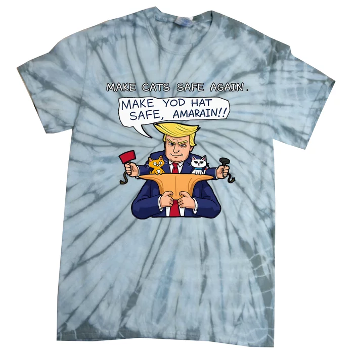 Save Our Pets Cats 2024 Make Pets Safe Again Vote Trump Tie-Dye T-Shirt