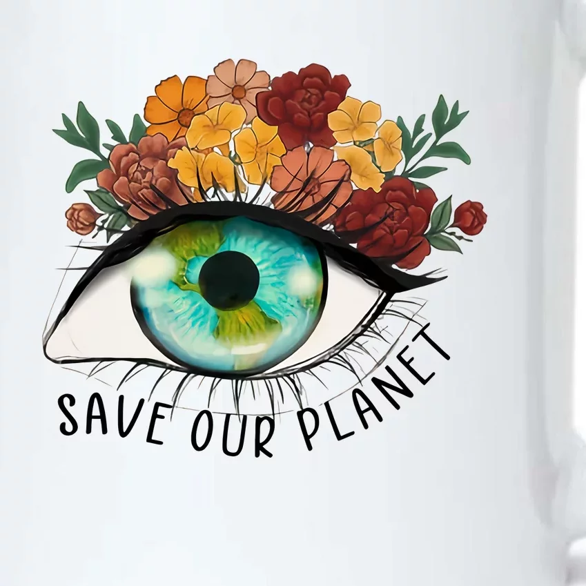 Save Our Planet Earth Day Flower Earth In Eye Matching Group Black Color Changing Mug