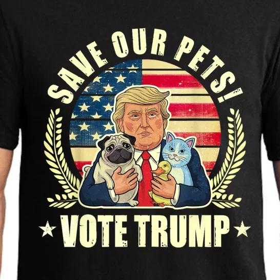 Save Our Pets Vote For Trump 2024 Trump Vance 2024 Election Pajama Set