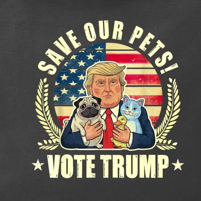 Save Our Pets Vote For Trump 2024 Trump Vance 2024 Election Zip Tote Bag