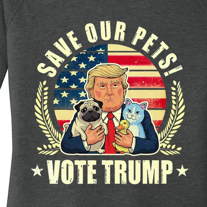 Save Our Pets Vote For Trump 2024 Trump Vance 2024 Women's Perfect Tri Tunic Long Sleeve Shirt