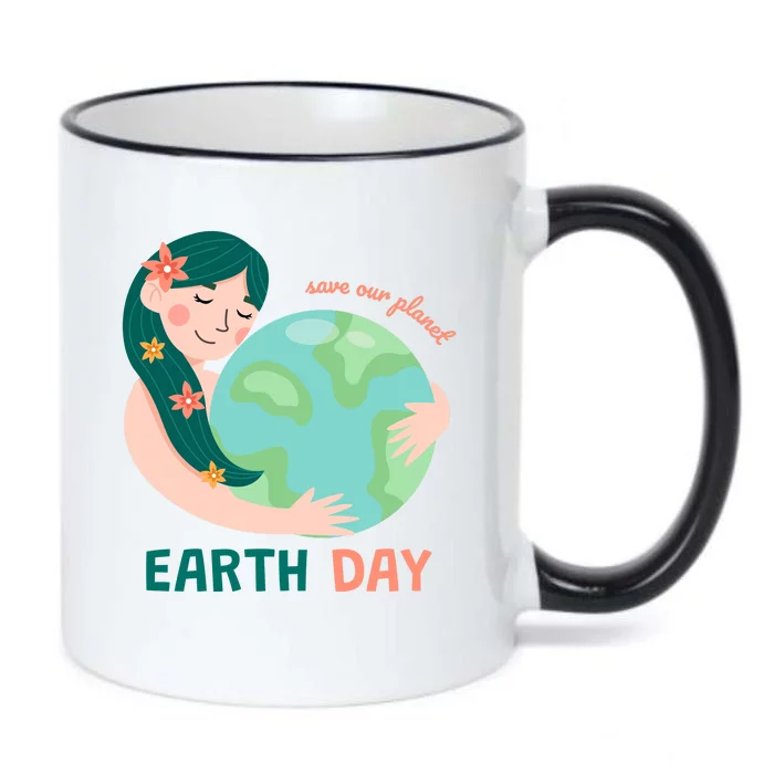 Save Our Planet Mother Earth Cute Black Color Changing Mug