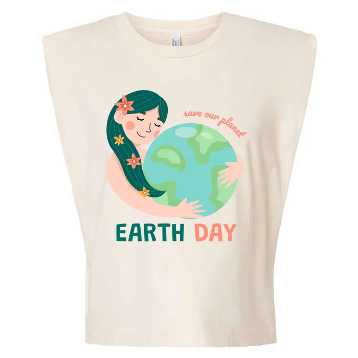 Save Our Planet Mother Earth Cute Garment-Dyed Women's Muscle Tee