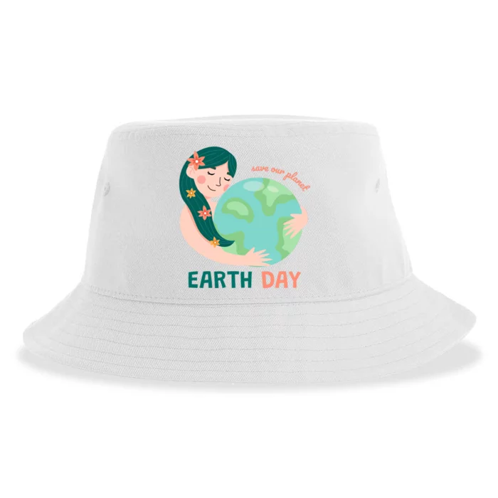 Save Our Planet Mother Earth Cute Sustainable Bucket Hat