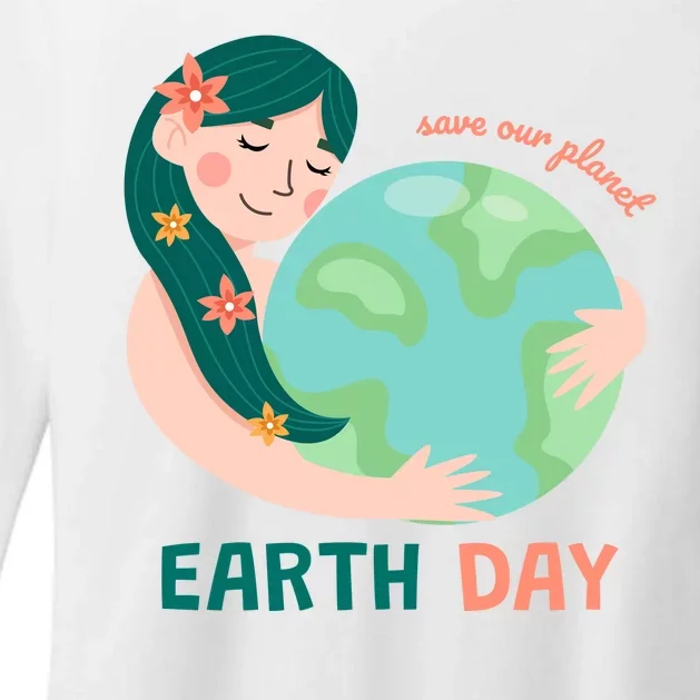 Save Our Planet Mother Earth Cute Womens CVC Long Sleeve Shirt