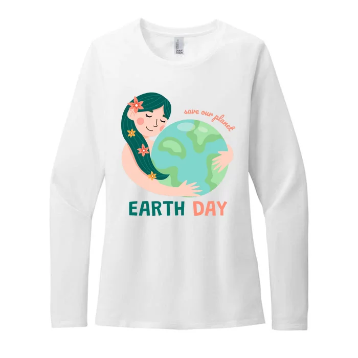 Save Our Planet Mother Earth Cute Womens CVC Long Sleeve Shirt