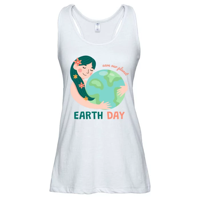 Save Our Planet Mother Earth Cute Ladies Essential Flowy Tank