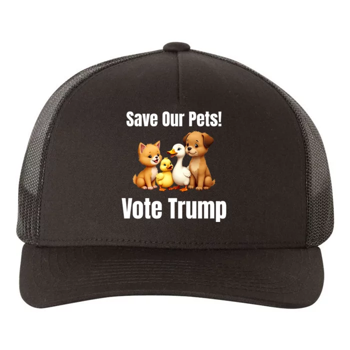 Save Our Pets Vote Trump Funny Political Yupoong Adult 5-Panel Trucker Hat