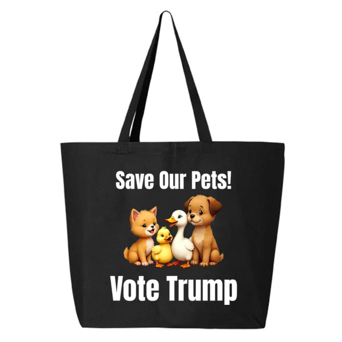 Save Our Pets Vote Trump Funny Political 25L Jumbo Tote