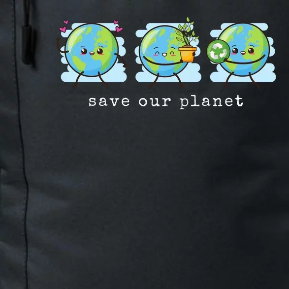 Save Our Planet Earth Day Awareness Cute Daily Commute Backpack