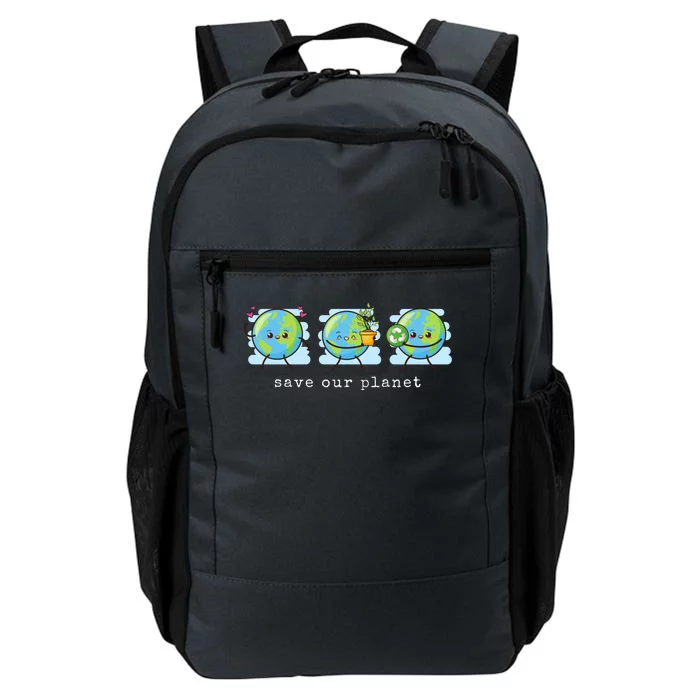 Save Our Planet Earth Day Awareness Cute Daily Commute Backpack