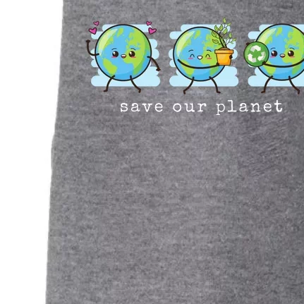 Save Our Planet Earth Day Awareness Cute Doggie 3-End Fleece Hoodie