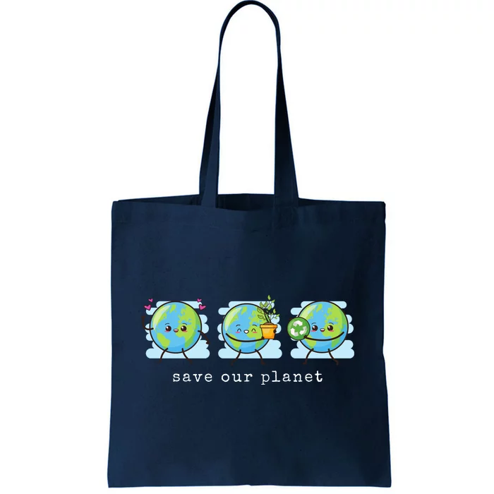 Save Our Planet Earth Day Awareness Cute Tote Bag