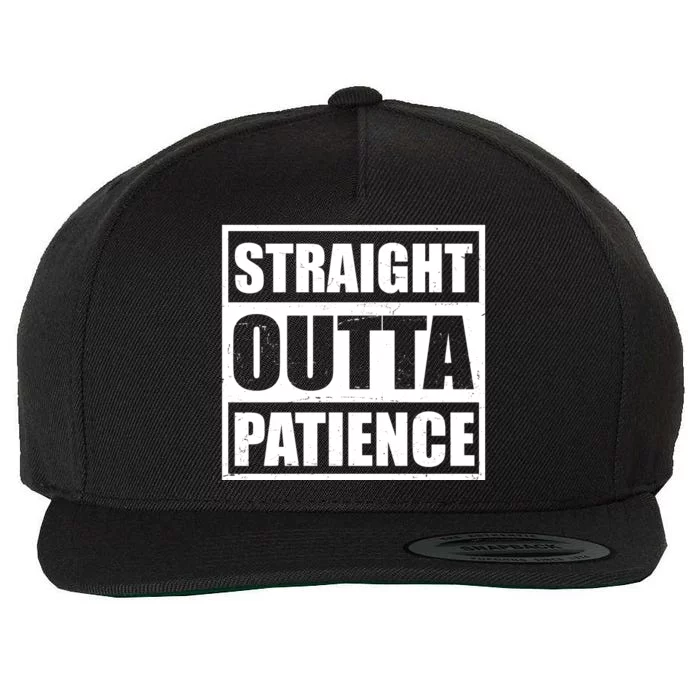 Straight Outta Patience Meme Wool Snapback Cap