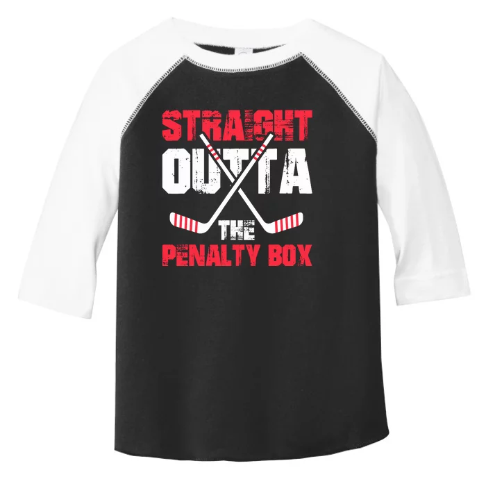 Straight Outta Penalty Box | Ice Hockey Player Toddler Fine Jersey T-Shirt