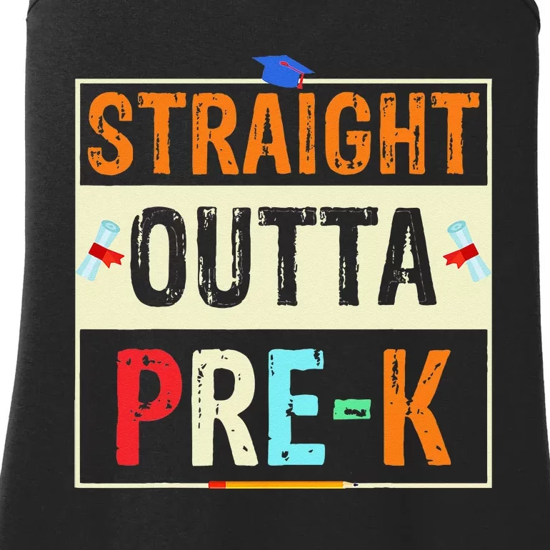 Straight Outta Pre K Preschool Graduation Gifts Ladies Essential Tank