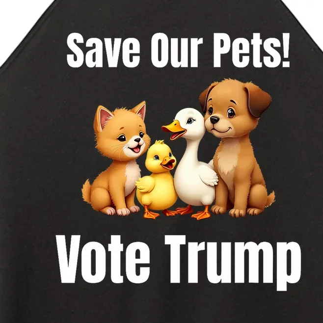 Save Our Pets Vote Trump Funny Political Women’s Perfect Tri Rocker Tank