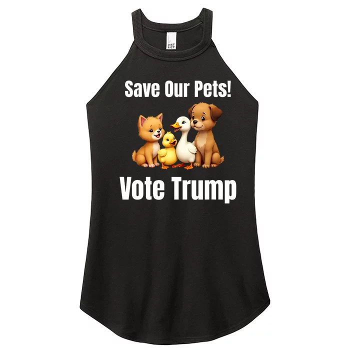 Save Our Pets Vote Trump Funny Political Women’s Perfect Tri Rocker Tank