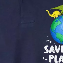 Save Our Planet Dinosaur Cute Earth Day Softstyle Adult Sport Polo