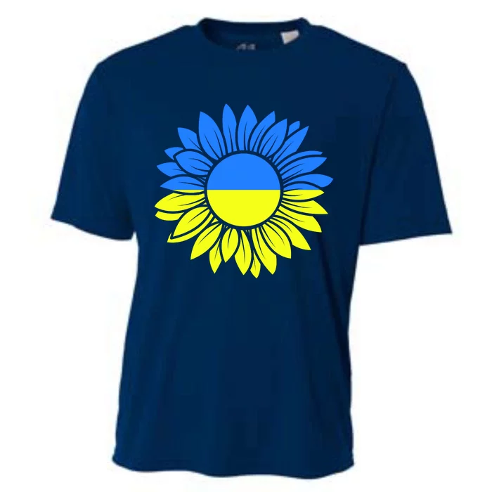 Sunflower Of Peace Ukraine Strong Vyshyvanka Cooling Performance Crew T-Shirt