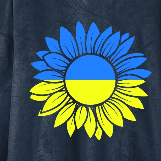 Sunflower Of Peace Ukraine Strong Vyshyvanka Hooded Wearable Blanket