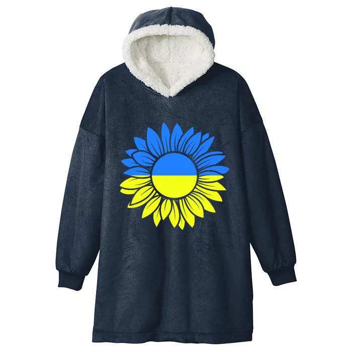 Sunflower Of Peace Ukraine Strong Vyshyvanka Hooded Wearable Blanket