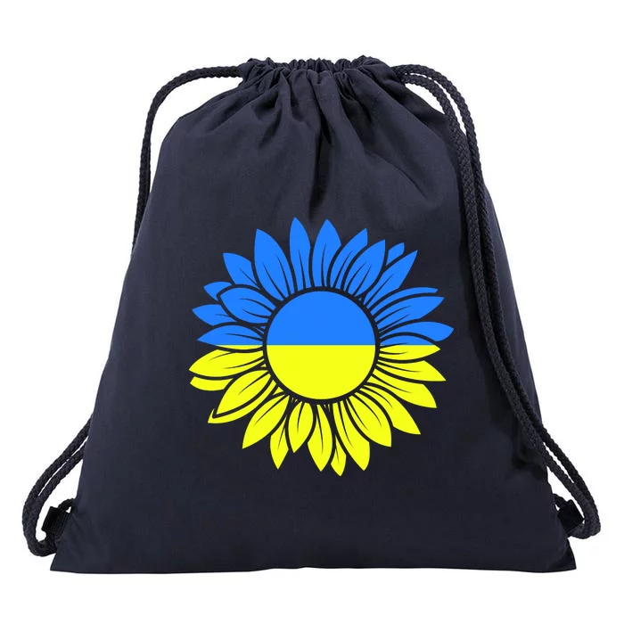 Sunflower Of Peace Ukraine Strong Vyshyvanka Drawstring Bag