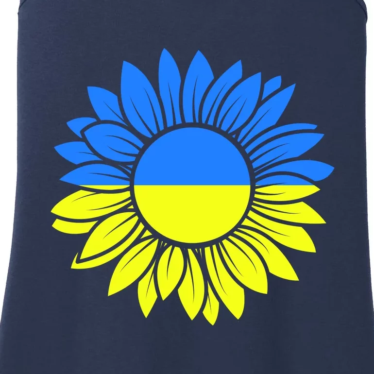 Sunflower Of Peace Ukraine Strong Vyshyvanka Ladies Essential Tank