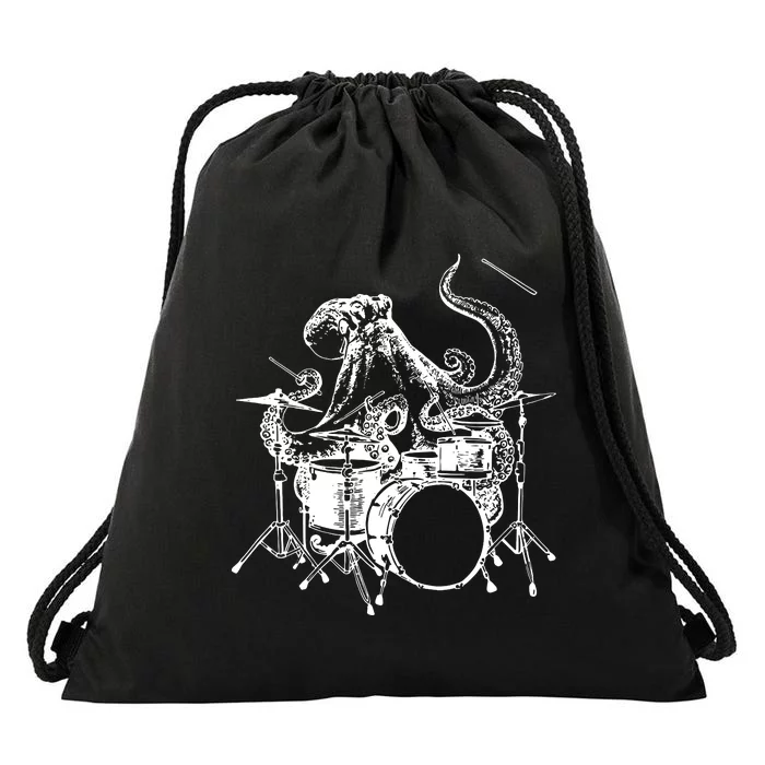 SEEMBO Octopus Playing Drums Drummer Drumming Musician Band Drawstring Bag