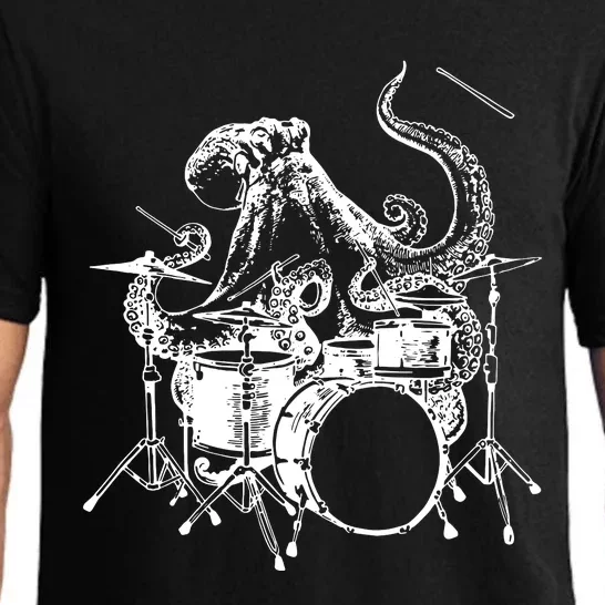 SEEMBO Octopus Playing Drums Drummer Drumming Musician Band Pajama Set