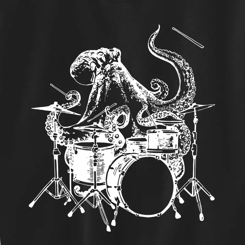 SEEMBO Octopus Playing Drums Drummer Drumming Musician Band Kids Sweatshirt