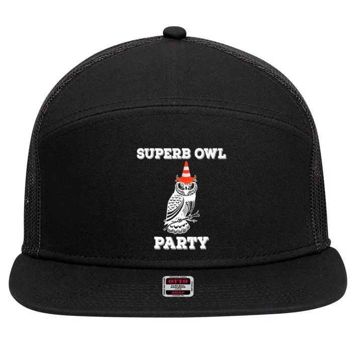 Superb Owl Party What We Do in the Shadows Owl Lover 7 Panel Mesh Trucker Snapback Hat