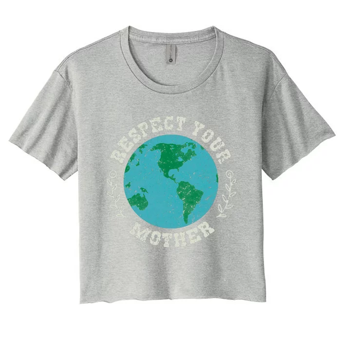 Save Our Planet Global Warming Trees Protection Gift Women's Crop Top Tee