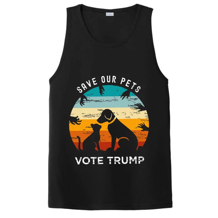 Save Our Pet Vote Trump 2024 Performance Tank