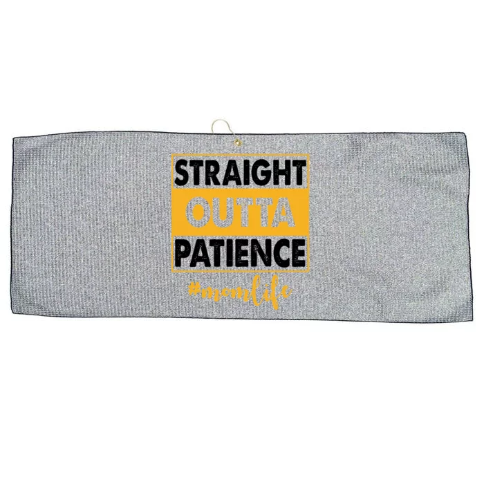 Straight Outta Patience Mom Life Funny Large Microfiber Waffle Golf Towel