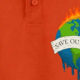 Save Our Planet Save Our Home Earth Day Gift Dry Zone Grid Performance Polo