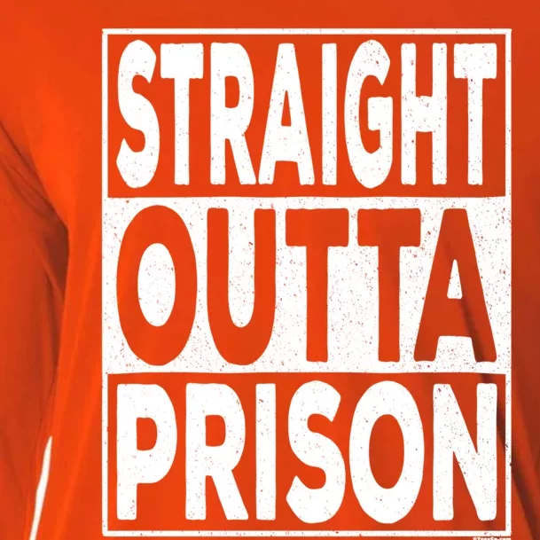 Straight Outta Prison Gift Cooling Performance Long Sleeve Crew