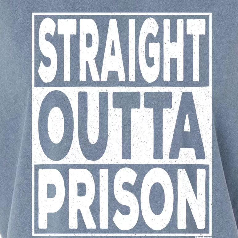 Straight Outta Prison Gift Garment-Dyed Women's Muscle Tee