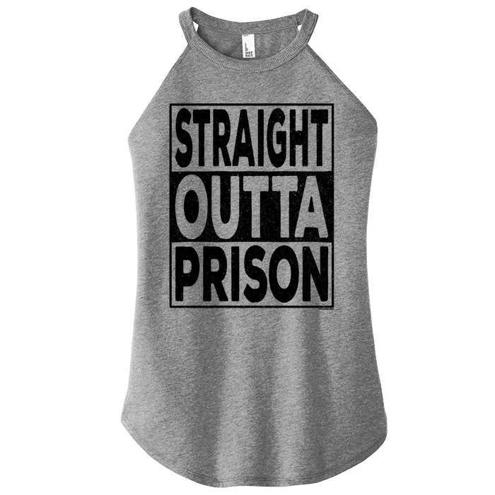 Straight Outta Prison Gift Women’s Perfect Tri Rocker Tank