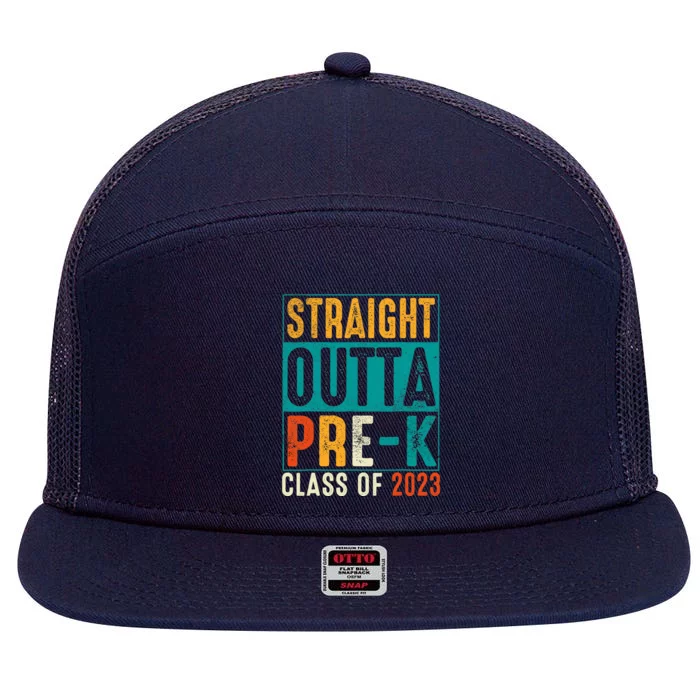 Straight Outta Pre K Preschool Graduation Gifts 7 Panel Mesh Trucker Snapback Hat