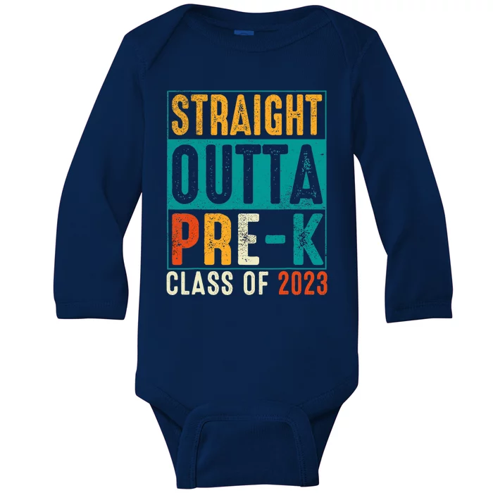 Straight Outta Pre K Preschool Graduation Gifts Baby Long Sleeve Bodysuit