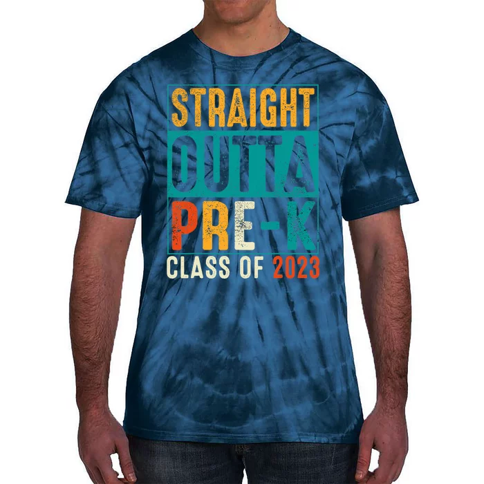 Straight Outta Pre K Preschool Graduation Gifts Tie-Dye T-Shirt