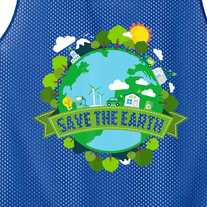 Save Our Planet Earth Day Meaningful Gift Mesh Reversible Basketball Jersey Tank