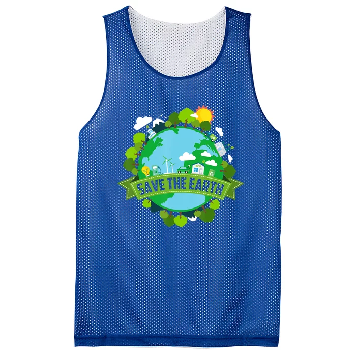 Save Our Planet Earth Day Meaningful Gift Mesh Reversible Basketball Jersey Tank