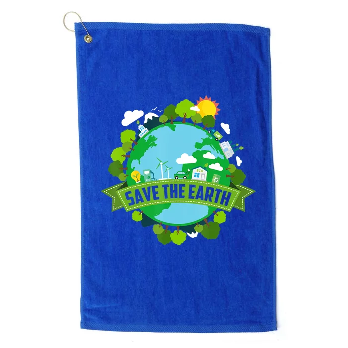 Save Our Planet Earth Day Meaningful Gift Platinum Collection Golf Towel